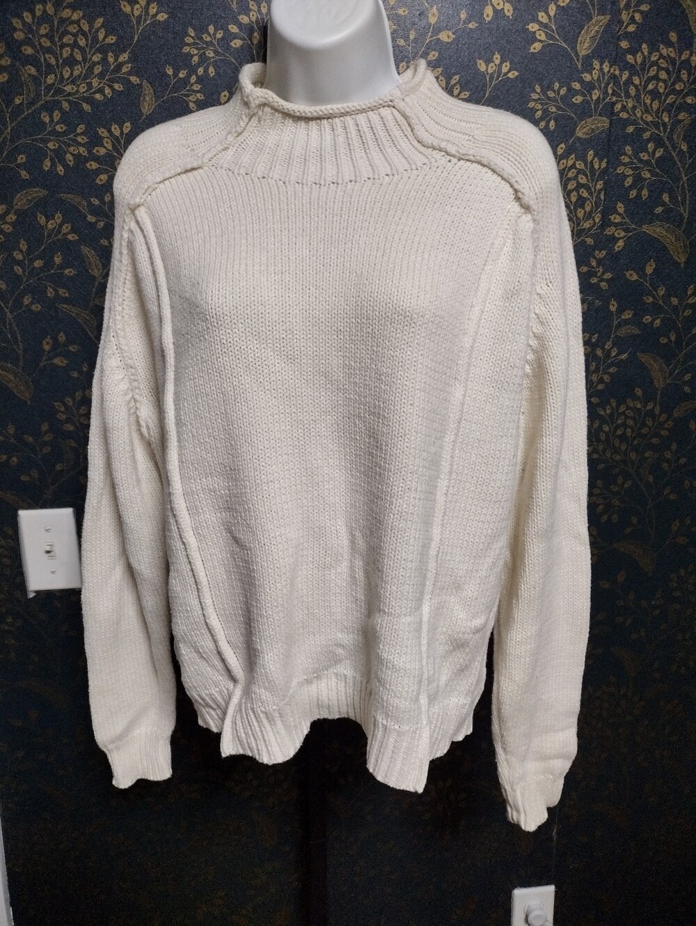 Baltic Born Cream Mock Turtleneck Sweater